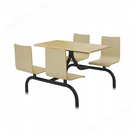 陕西西安八人餐桌椅生产厂家 连体餐桌椅高度 食堂餐桌椅组合价格