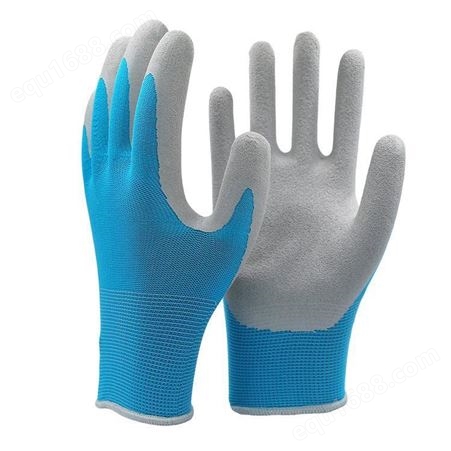hespax gloves 13针乳胶磨砂 胶皮 耐磨 防滑 尼龙 防护手套