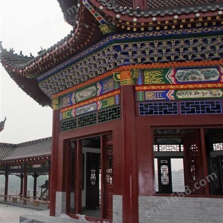 光盛 湖南永州古建寺庙寺院彩绘 古建彩画工艺 墙体彩绘工程施工