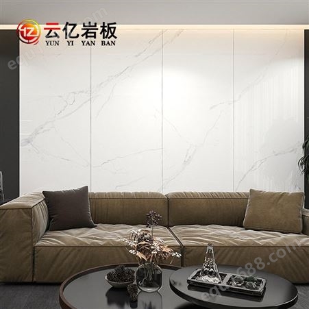 云亿岩板连纹大板800x2400白色灰色瓷砖客厅现代别墅背景墙