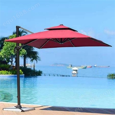 昆明沙滩伞 院子用遮阳伞 阳台休闲伞 铝合金罗马伞