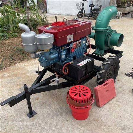 移动式柴油机抽水泵 8寸移动方便抽水泵 农田灌溉排水泵