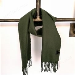 围巾供应商 围巾可定制 军绿色围巾