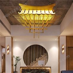 新中式餐厅吊灯设计师款创意酒店大堂吧台火锅店工程定制房子灯具