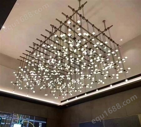 创意个性工业风吊灯酒店灯具造型灯大型大堂LOFT大厅前台异形灯饰