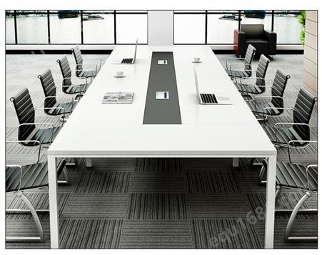 南昌办公家具实木办公室职员办公桌 简约大型会议桌机构培训桌椅组合