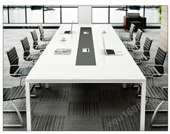 九江办公会议桌简约现代小型板式办公家具长桌培训洽谈桌会议桌椅定制