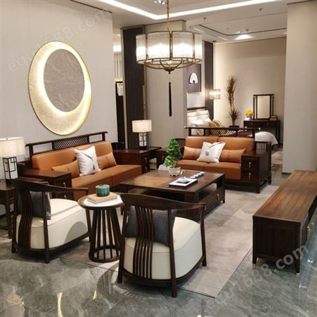上海新中式贵妃沙发 现代简约123组合沙发  酒店沙发组合工厂