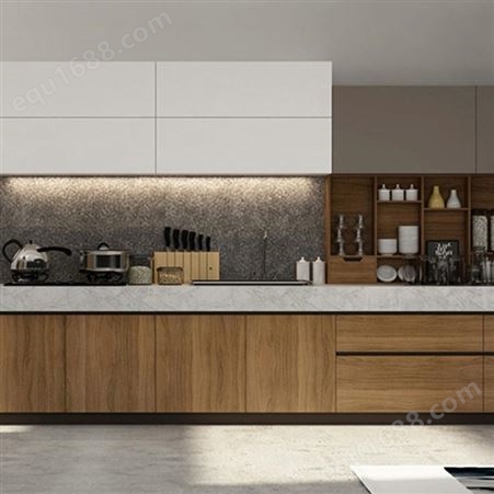 全屋整体橱柜 实木板材厨房可定制样式 雅赫软装设计