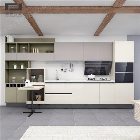 现代风格厨房 复合实木多层板 定制橱柜 厨房整体橱柜雅赫软装厂家